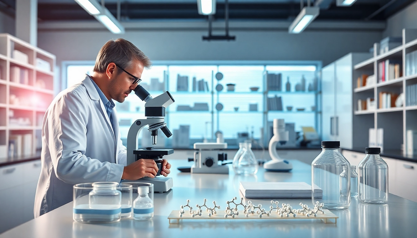 Engage in hydro research through analysis of peptide structures in a bright lab environment.