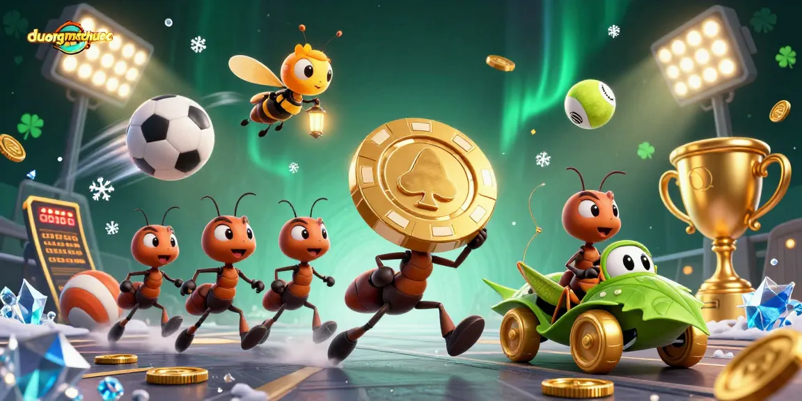 Join the excitement of duongmatchuoc as ants execute a daring heist with massive poker chip treasures!