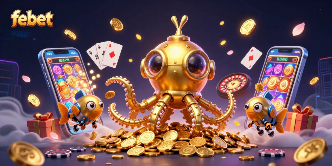 Join the excitement with febet as you dive into golden coins and engaging slot games in this vibrant scene.