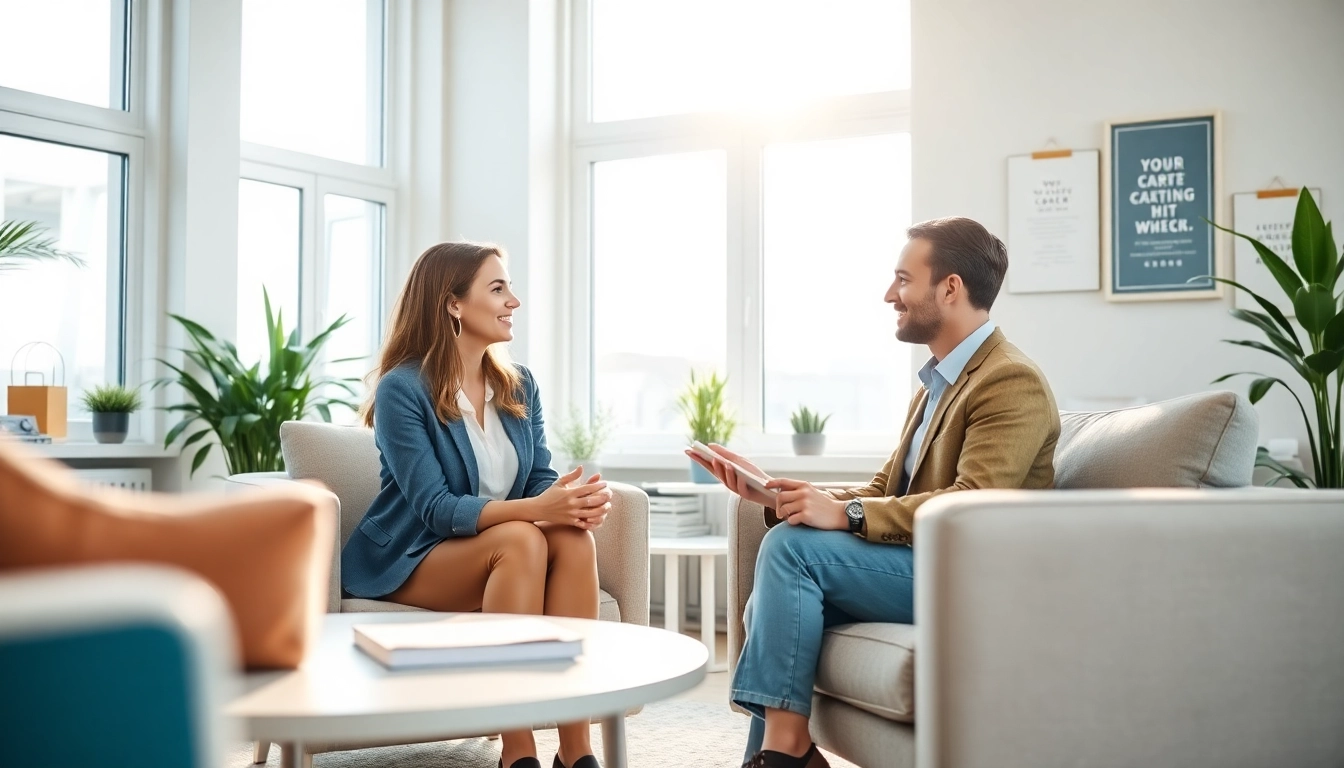 Engaged career coaching session showcasing interaction between a coach and client.