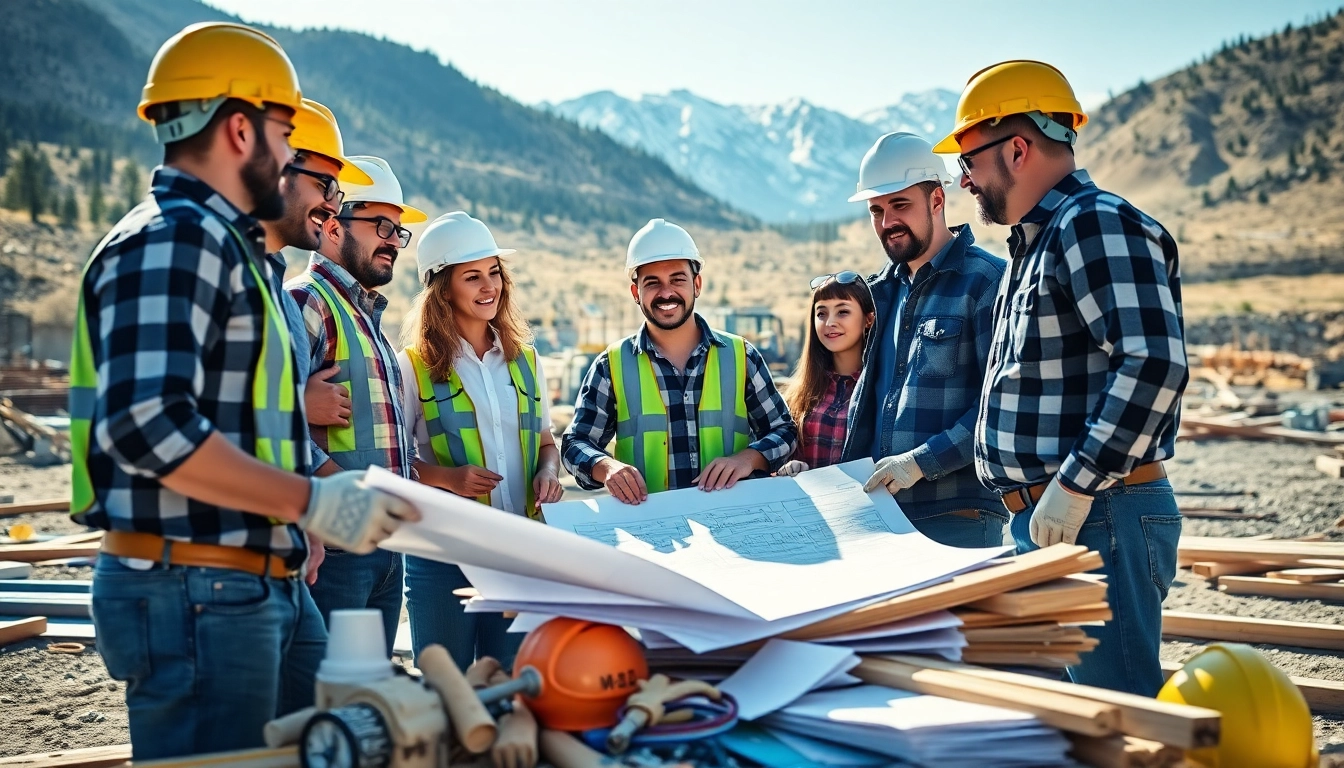 Join contractor association colorado to connect with professionals at a vibrant construction site.