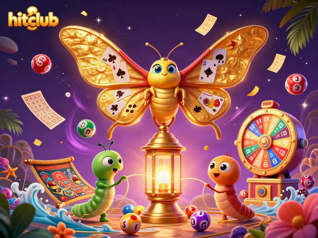 Play casino games at hitclub with dynamic lottery balls and vibrant casino symbols.