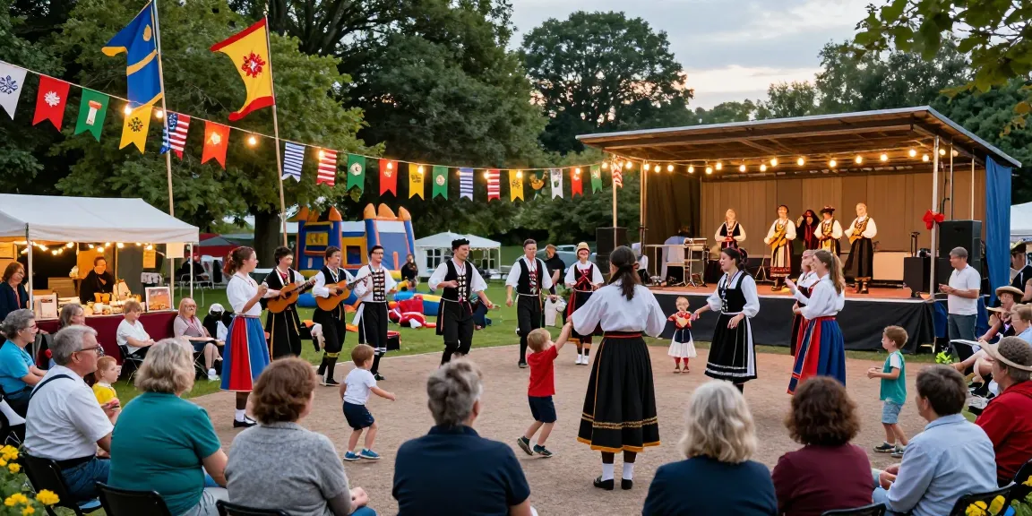 Community celebration of culture in Brittany featuring m98 music and performances.