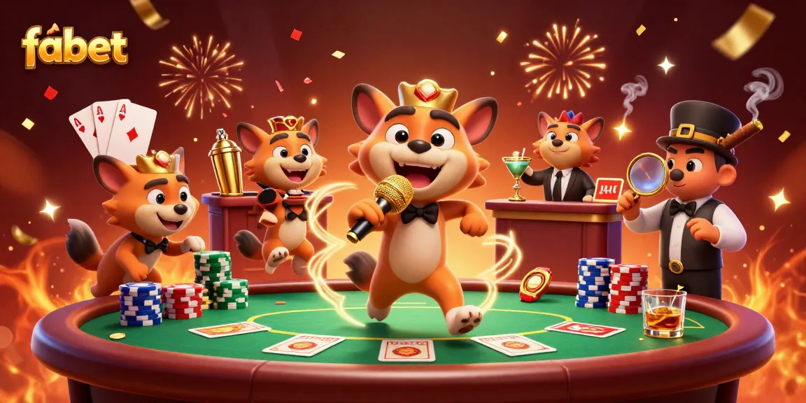 Fabet brings excitement to life with vibrant hyenas in a lively comedy casino scene.