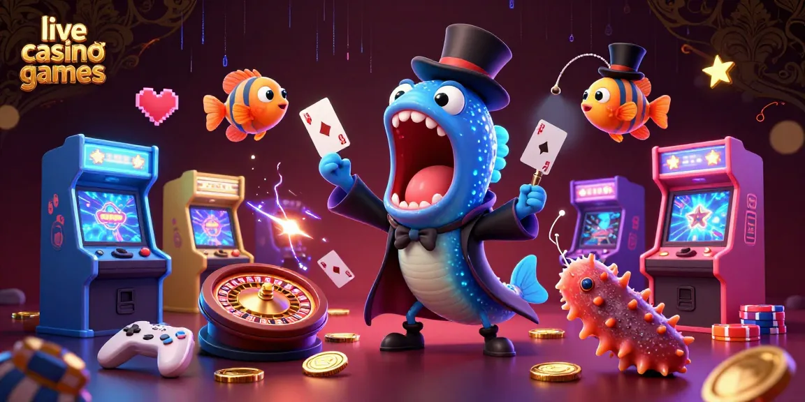 Experience the thrill of live casino games with vibrant 3D characters and arcade elements.