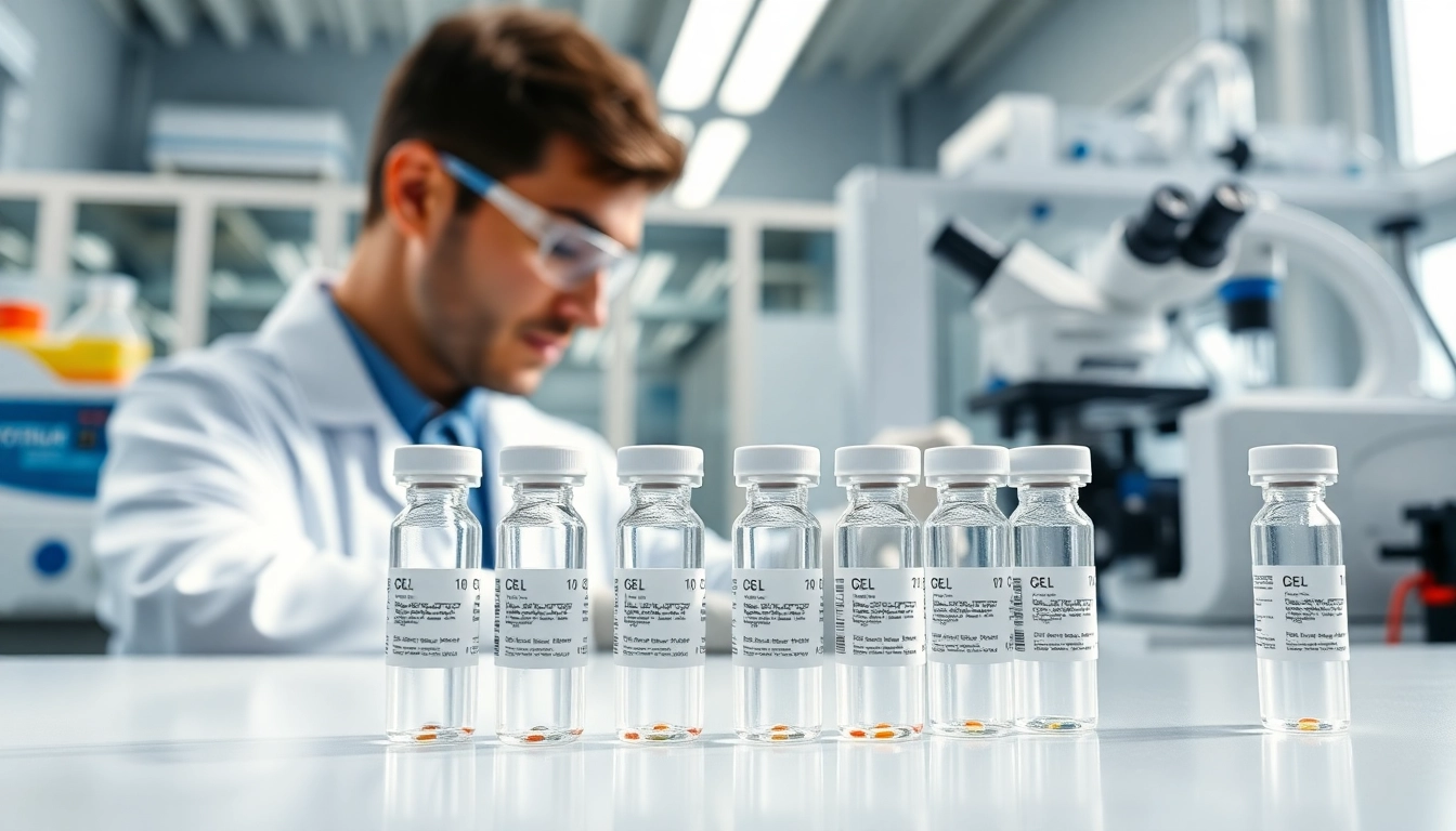 Examine amc peptide synthesis in a vibrant, professional laboratory.