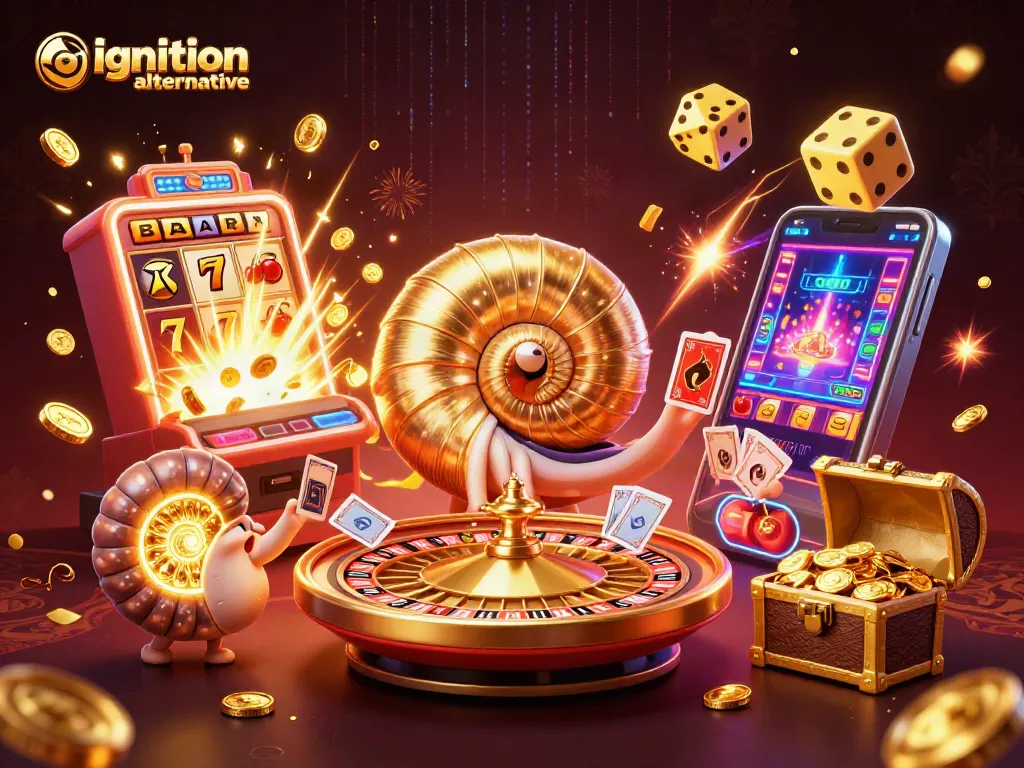 Join the engaging adventure of casino gaming with ignition alternative's vibrant slot machine and 3D nautilus!