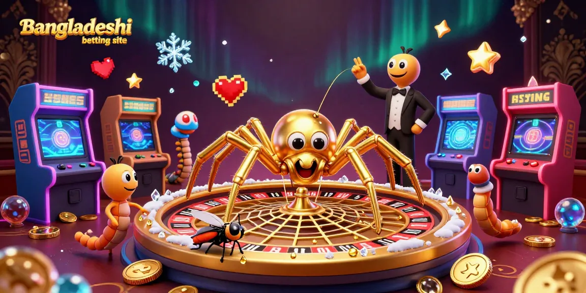Engage in exciting bets at a Bangladeshi betting site with colorful 3D casino elements.