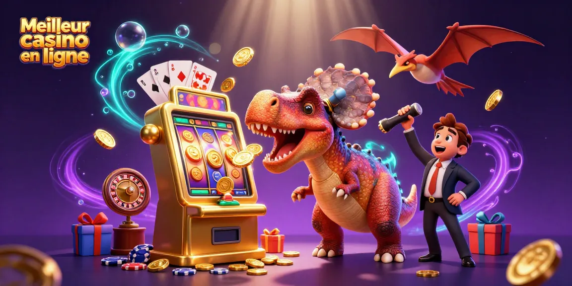 Spin the golden slot machine with Meilleur casino en ligne, as colorful coins rain down in celebration.