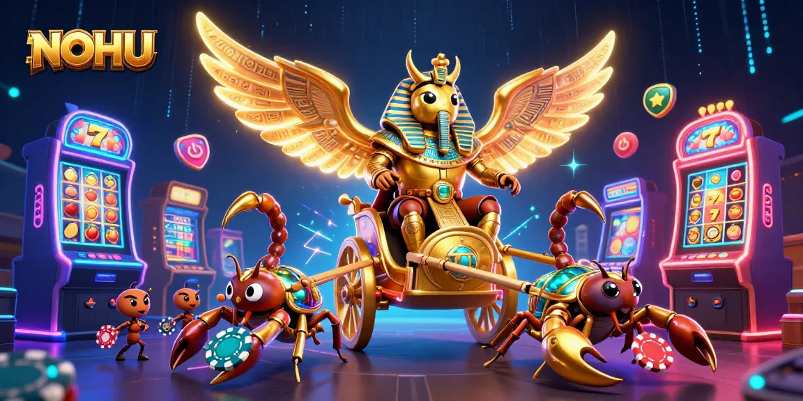 NOHU enhances the gaming experience with vibrant slot machines and dynamic characters.