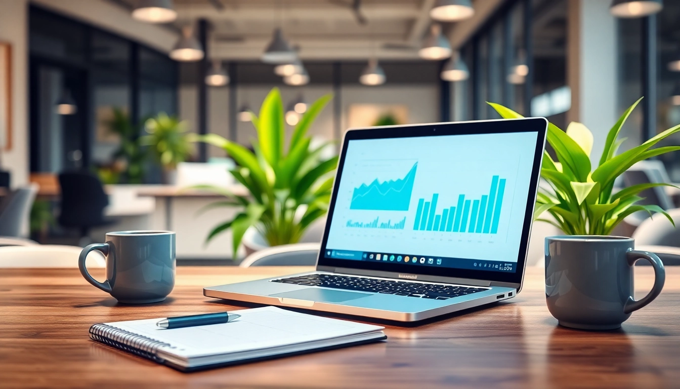 Analyzing app intelligence tools in a professional workspace with charts and notes.